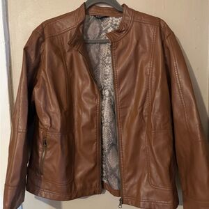George Tan Leather Jacket